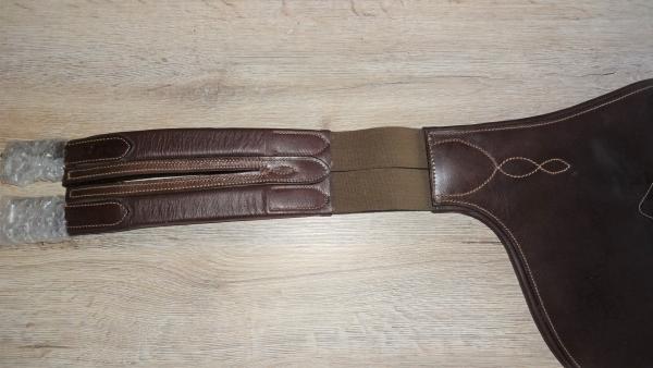 Stollenschutzgurt aus Leder, dunkelbraun, 120 cm, II. Wahl